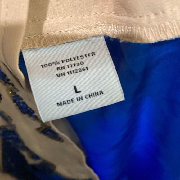 Tracy Reese Blouse Neiman Marcus Target Sequin Top Royal Blue Beige Tan New - Picture 7 of 10
